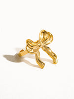 Waverly 18K Non-Tarnish Bow Adjustable Ring