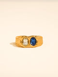 Rosina 18K Gold Non-Tarnish Blue CZ Ring