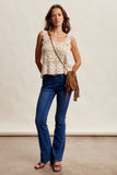 Annabel Crochet Square Neck Top