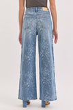 High Rise Lace Sparkle Wide Leg