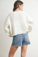Strawberry Embroidered Cropped Cardigan