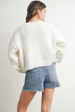 Strawberry Embroidered Cropped Cardigan