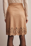 Elizabeth Faux Suede Midi Skirt