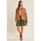 Mineral Washed Linen Blend Skirt