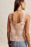 Annabel Crochet Square Neck Top