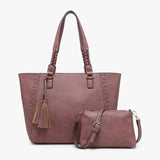 Lisa Structured Tote w/ Braided Accents