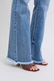 High Waisted Bootcut with Fray Hem