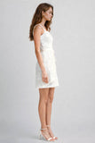 Kylie White Lace Wrap Dress