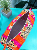 Tiger Print Quilted Cosmetic Bag | Makeup Bag | Toiletry Bag