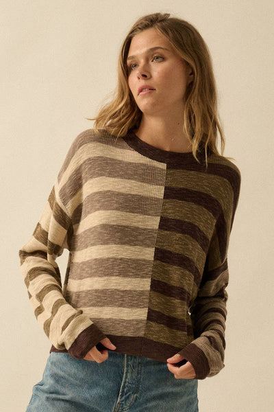 Contrast Striped Sweater