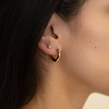 3/4" Basic Hoop Earrings (silver, gold)