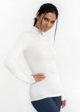 One Size | Signature Stretch Long Sleeve Mockneck Turtleneck (MANY COLORS)