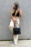 Lorelei Double Zip Crossbody | Whipstitch Trim