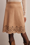 Elizabeth Faux Suede Midi Skirt