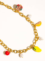 Positano 18K Gold Non-Tarnish Fruit Charm Necklace