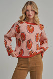 Doodle Pumpkin Knit Pullover