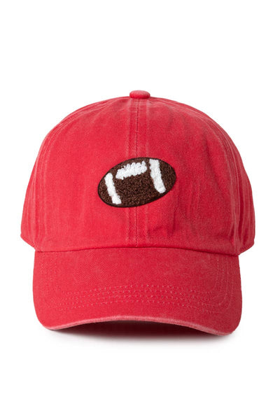 GAME DAY Washed Baseball Cap (Red Or White)
