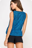 Scallop Print Mindy Blouse