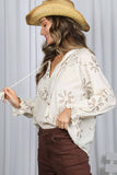 3D Floral Karlie 100% Cotton Blouse (2 Colors!)