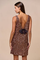 Sequin Bow-Back Dress