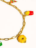 Foodie 18K Gold Non-Tarnish Fruit and Charms Necklace