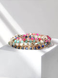 Elley Stretchy Stackable Gemstone Bracelet, Handmade in USA