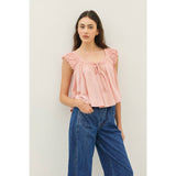 Ruffle Louise Top (Blush or White)