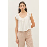 Ruffle Louise Top (Blush or White)