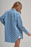 Melodie Chambray Polka Dot Top