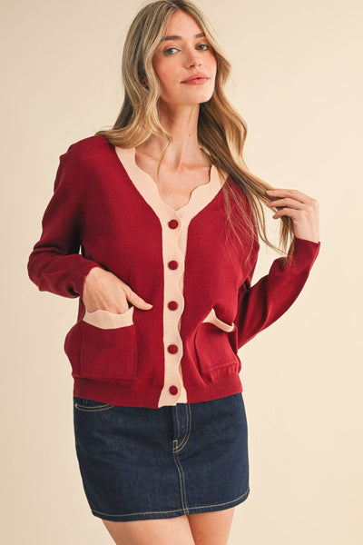 Scalloped Sweater Cardigan