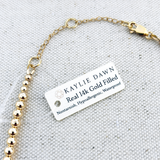 Jane Adjustable 14K Gold Filled Classic Gold Beaded Necklace