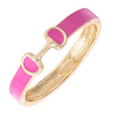 Majesty Horsebit Enamel Hinge Bangle (SIX COLORS)