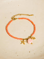 Fawn 18K Gold Non-Tarnish Shells and Star Beaded Bracelet