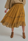 Jasper Midi Skirt (Gold or Olive)