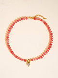 Annecy 18K Gold Non-Tarnish Boho Beaded CZ Necklace