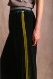 Velvet Contrast Stripe Trouser (Hunter or Cocoa)