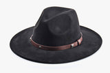 Wynn Faux Suede Fedora – Studded Band Hat