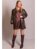 IT'S BACK! Leather Puff Sleeve Alice Jacket (Black or Espresso)