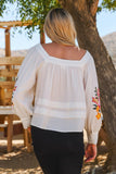 Gauzy Embroidered Blouse