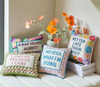 Nap Solves Almost Everything Embroidered Pillow