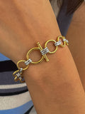 Céliane 18K Gold Non-Tarnish Two-Tone Link Bracelet
