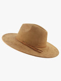 Atlas Faux Suede Fedora – Braided Band Hat