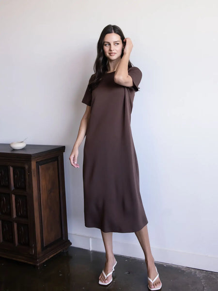 Fall 2025 Pierre Scuba Modal Rib Neck Midi Dress