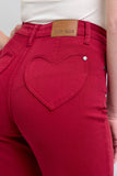 Judy Blue Heart Shaped Back Pockets High Waisted 90's Straight Leg Jean