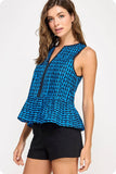 Scallop Print Mindy Blouse