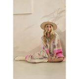 PINK Vintage Embroidery Maxi Dress: