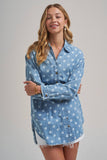 Melodie Chambray Polka Dot Top
