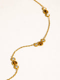 Embla 18K Gold Non-Tarnish Tiger Eye CZ Necklace