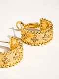 Ismaël 18K Gold Vintage Floral Hoop Earring