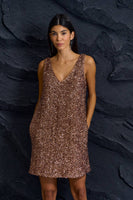 Sequin Bow-Back Dress